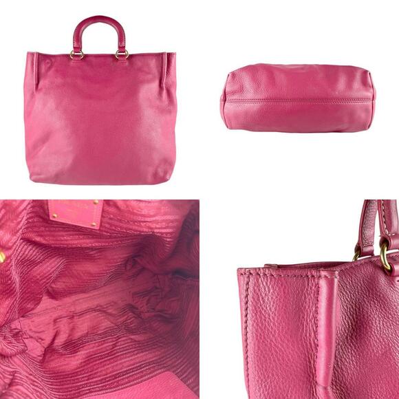 PRADA Pink Leather Shoulder Bag - Picture 3 of 5